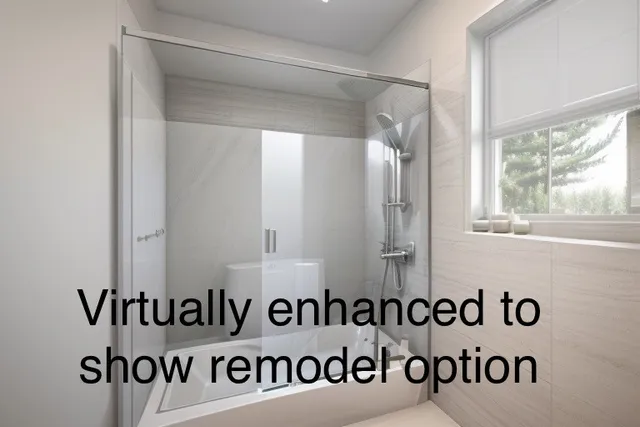 a view of a wooden door and front door