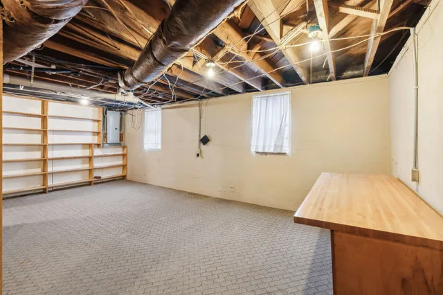 a view of a room with storage and utility