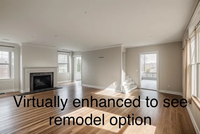 a view of front door with window