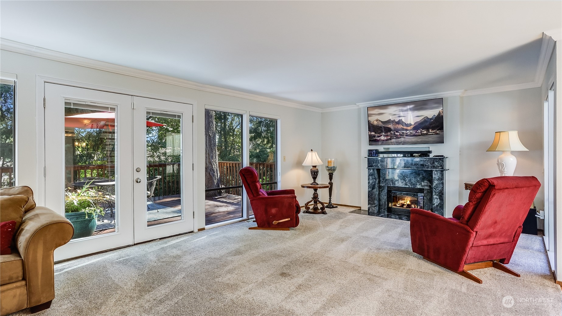 17420 147th Avenue Southeast, Unit 6 Renton, WA 98058 - Photo 16 of 32 a living room with furniture and a fireplace