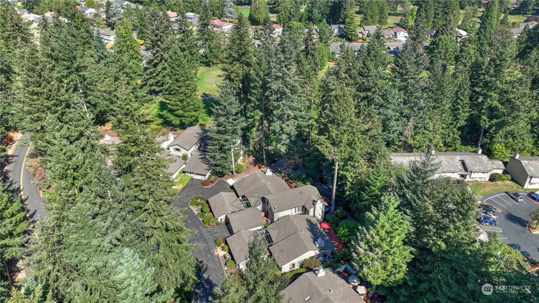17420 147th Avenue Southeast, Unit 6 Renton, WA 98058 - Photo 30 of 32 an aerial view of residential house with outdoor space and trees all around