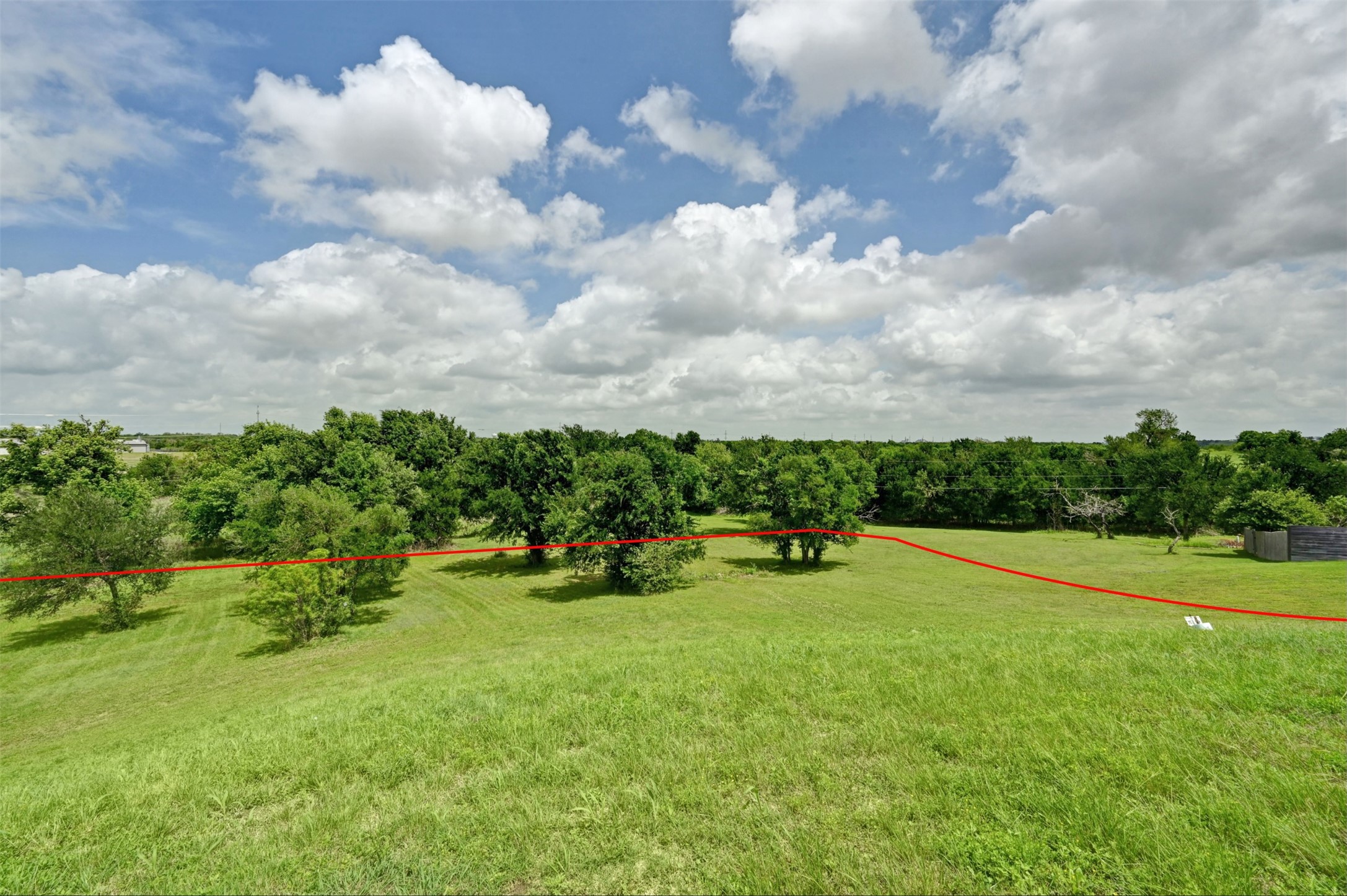 1700 Tanner Loop Taylor, TX 76574 - Photo 7 of 32 Expansive green field featuring scattered mature trees and a distant tree line