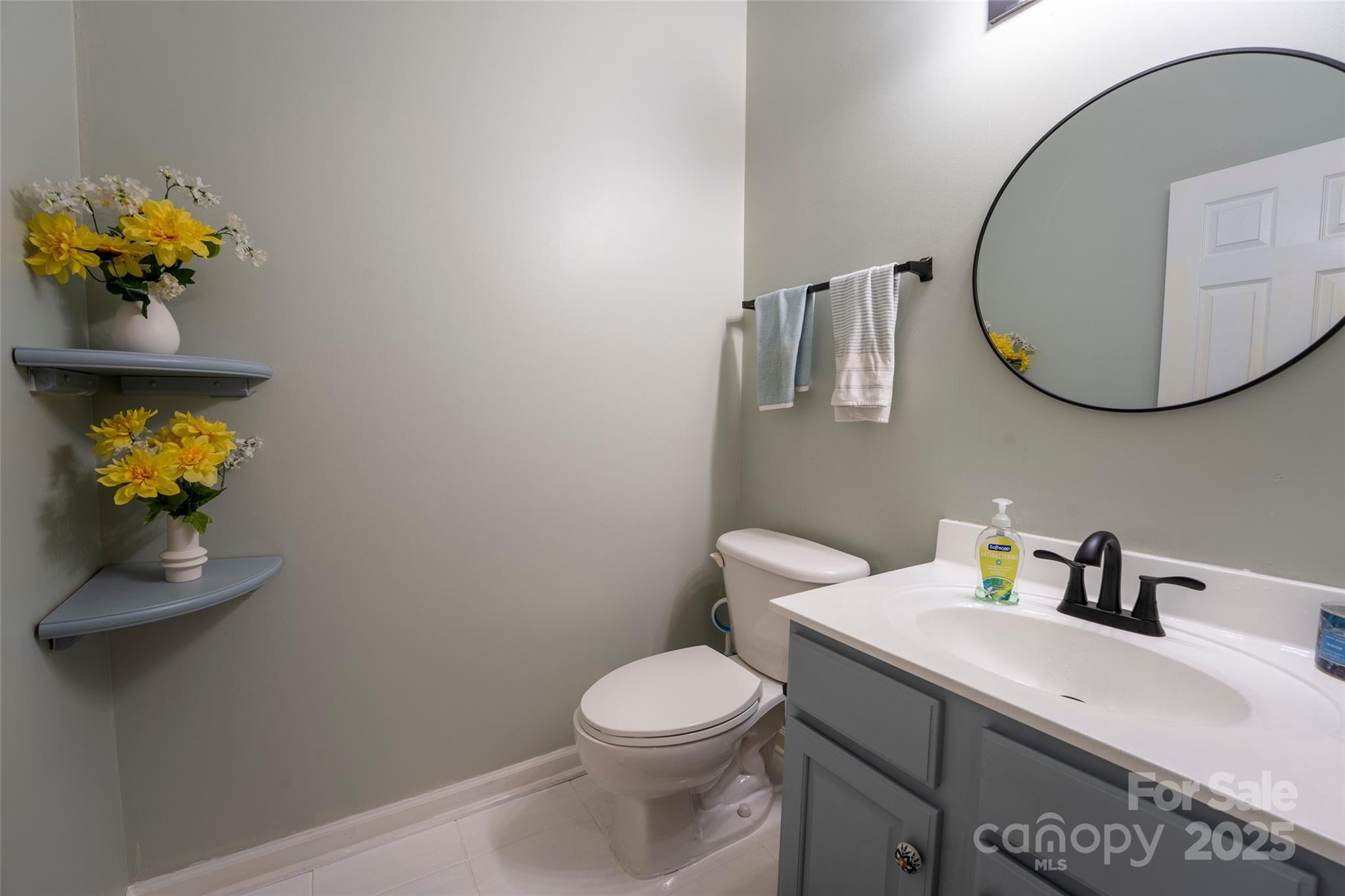 3412 Summerfield Ridge Lane Matthews, NC 28105 - Photo 12 of 30 a bathroom with a toilet a sink and mirror