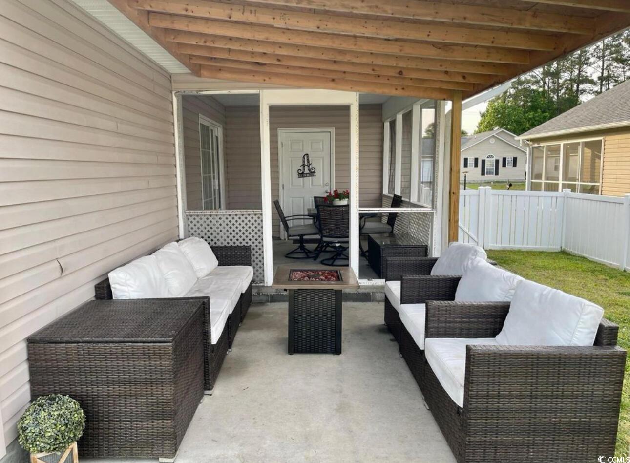 232 Oak Lea Drive Conway, SC 29526 - Photo 16 of 16 View of patio / terrace with outdoor lounge area and a sunroom