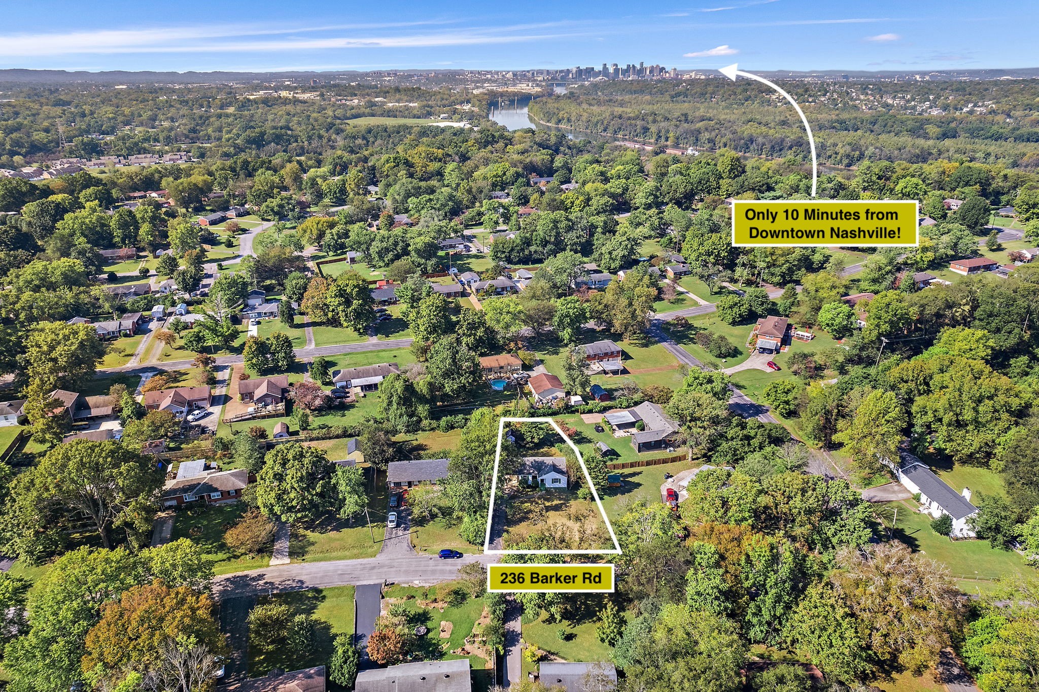 236 Barker Road Nashville, TN 37214 - Photo 3 of 45 You'll become a member of a quiet, walkable neighborhood, yet you're only 10 minutes from Downtown Nashville!