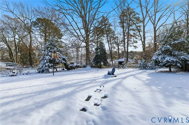 a view of road with covered with snow