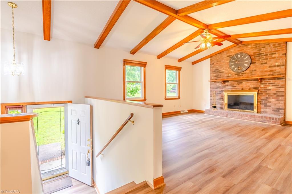 163 Ruth Court Winston-Salem, NC 27127 - Photo 7 of 46 Entrance leads to LR with FP