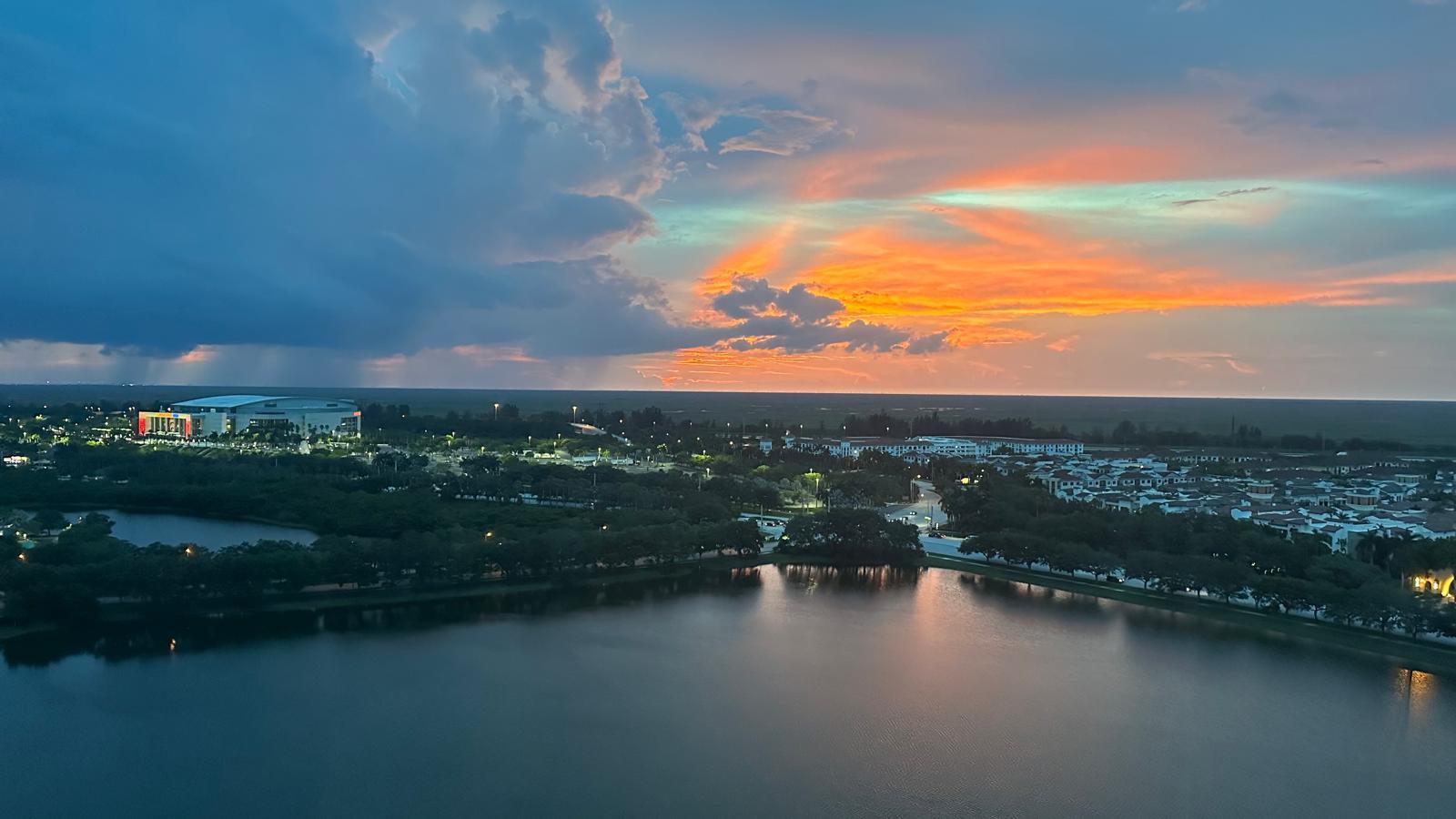 2641 North Flamingo Road, Unit 2108N Sunrise, FL 33323 - Photo 40 of 52 a view of a lake with a city