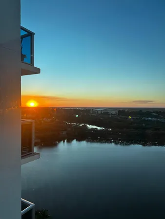 a view of city and ocean