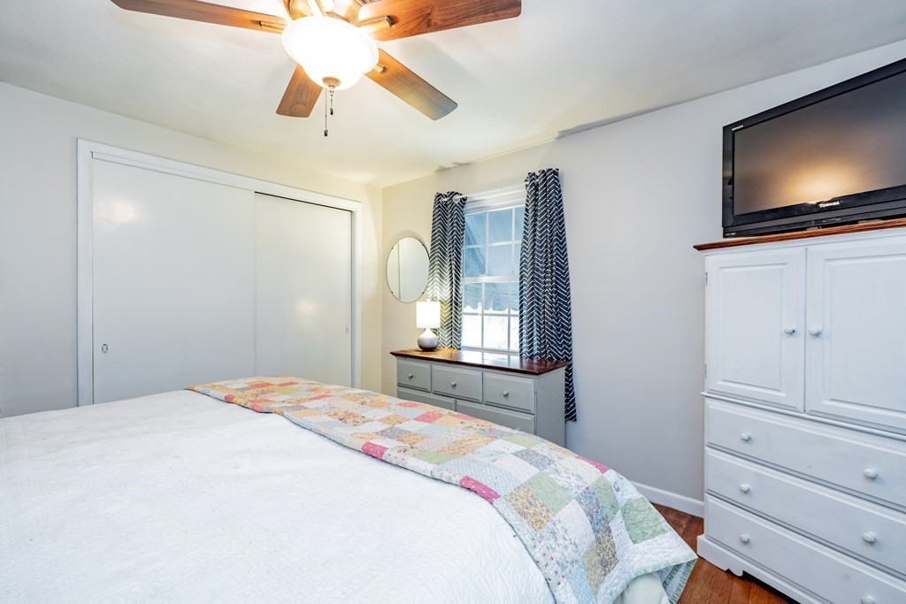 65 Mountain Road Holyoke, MA 01040 - Photo 19 of 35 a bedroom with a bed and a flat screen tv