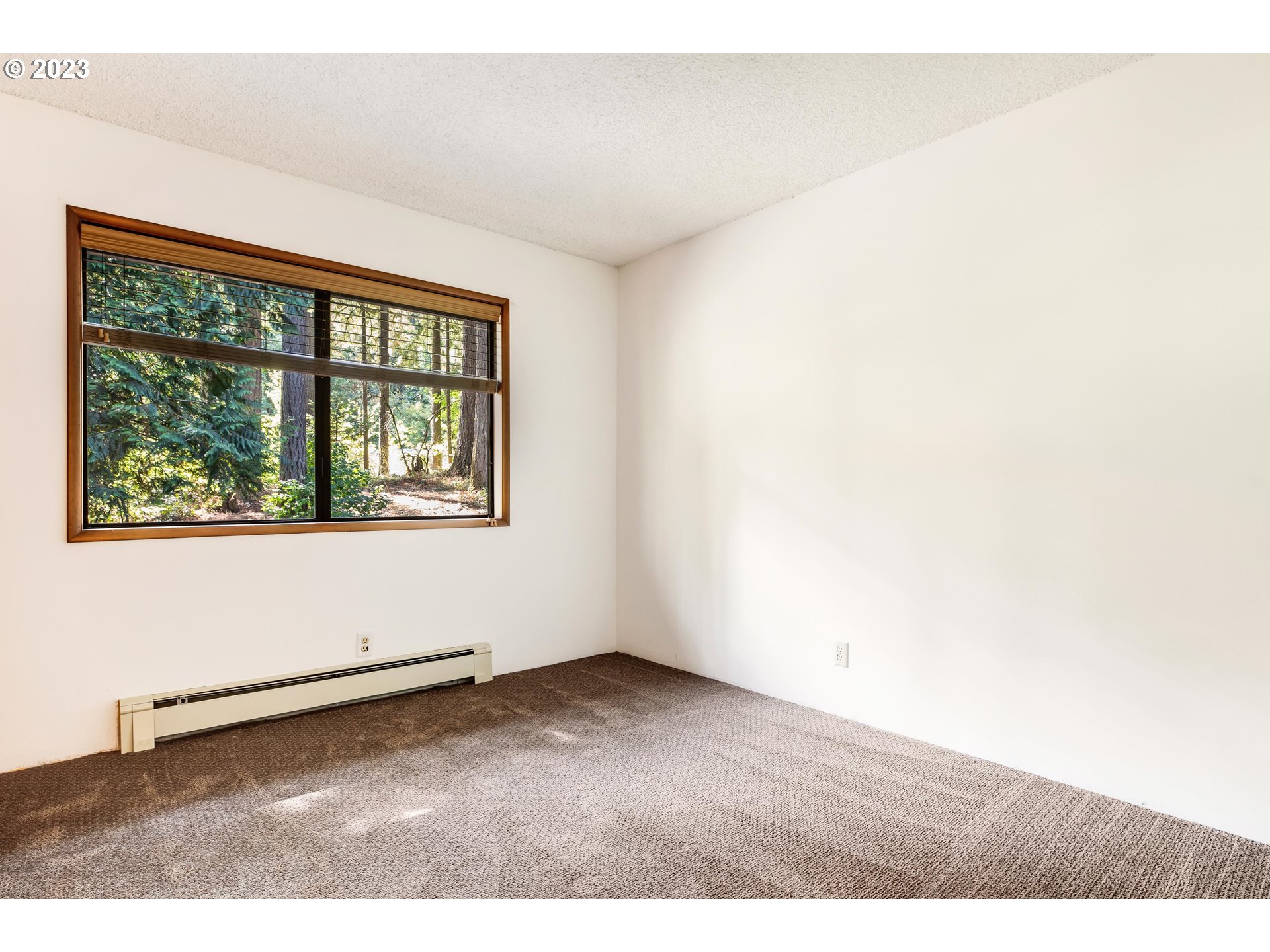 15729 Northwest Sheltered Nook Road Portland, OR 97231 - Photo 31 of 44 an empty room with wooden floor and windows