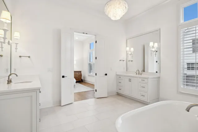 a view of a backyard with potted plants