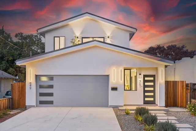 a front view of a house