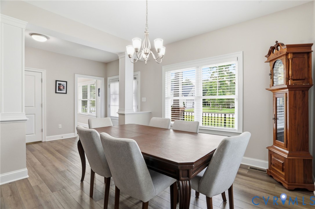 12040 Kenton Ridge Road Ashland, VA 23005 - Photo 6 of 54 Dining area featuring wood-finish flooring, a whit