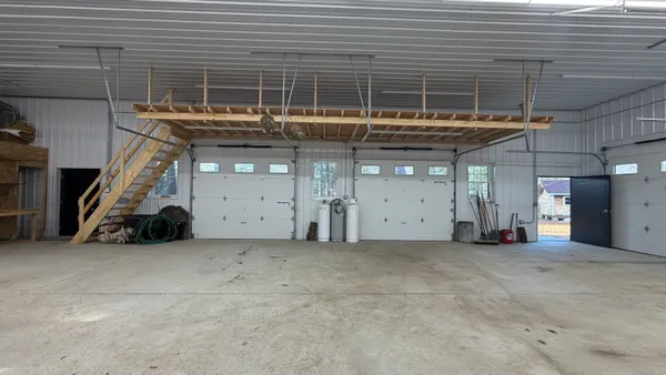 a view of a car garage