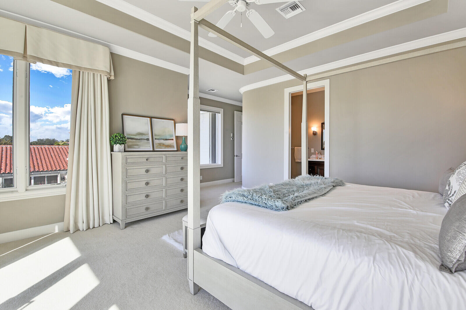 3370 Bridgegate Drive Jupiter, FL 33477 - Photo 31 of 55 a bedroom with a bed and a dresser