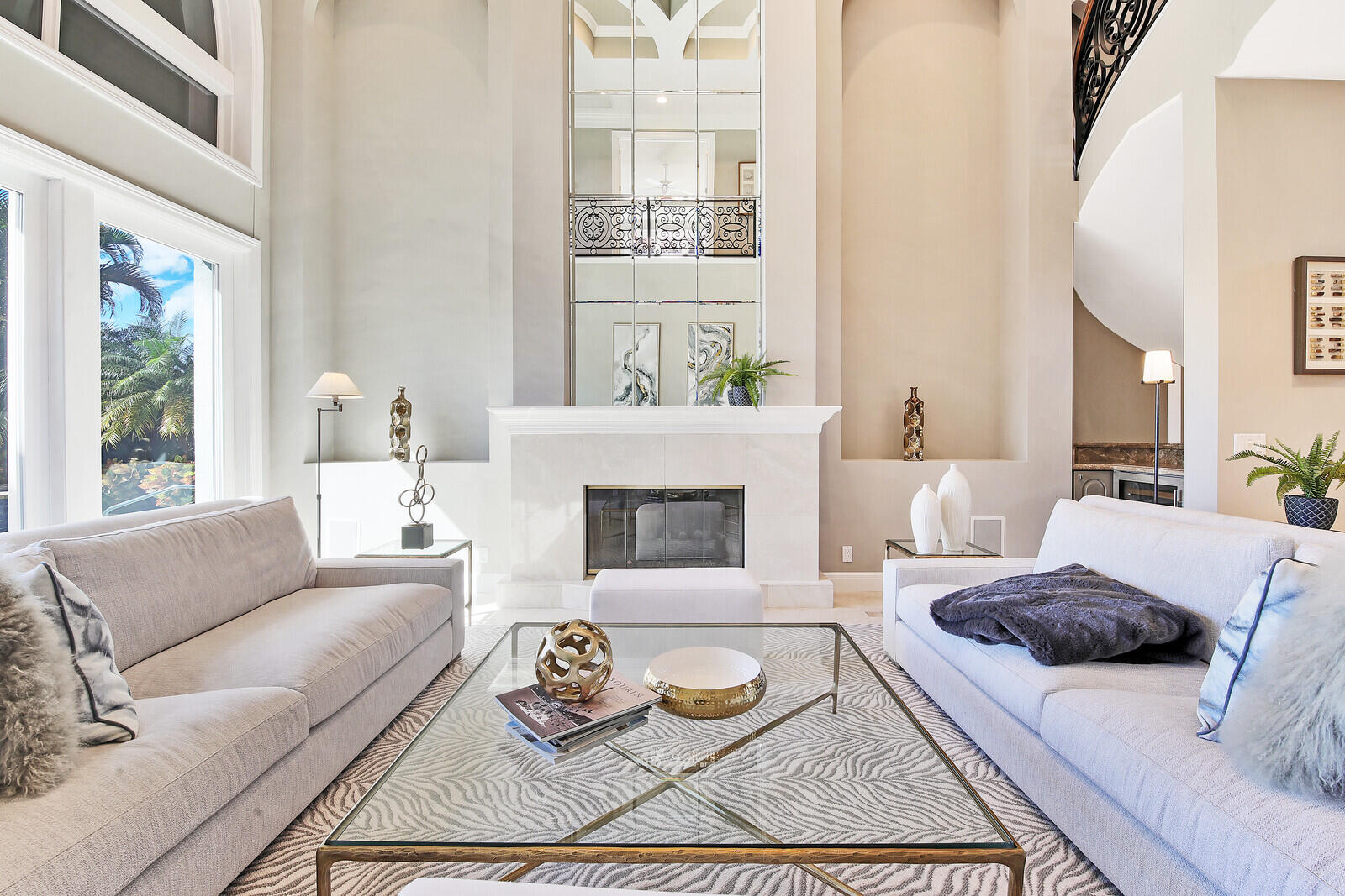 3370 Bridgegate Drive Jupiter, FL 33477 - Photo 9 of 55 a living room with furniture and a fireplace