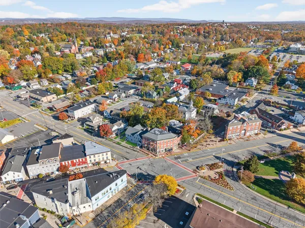 an aerial view of a city