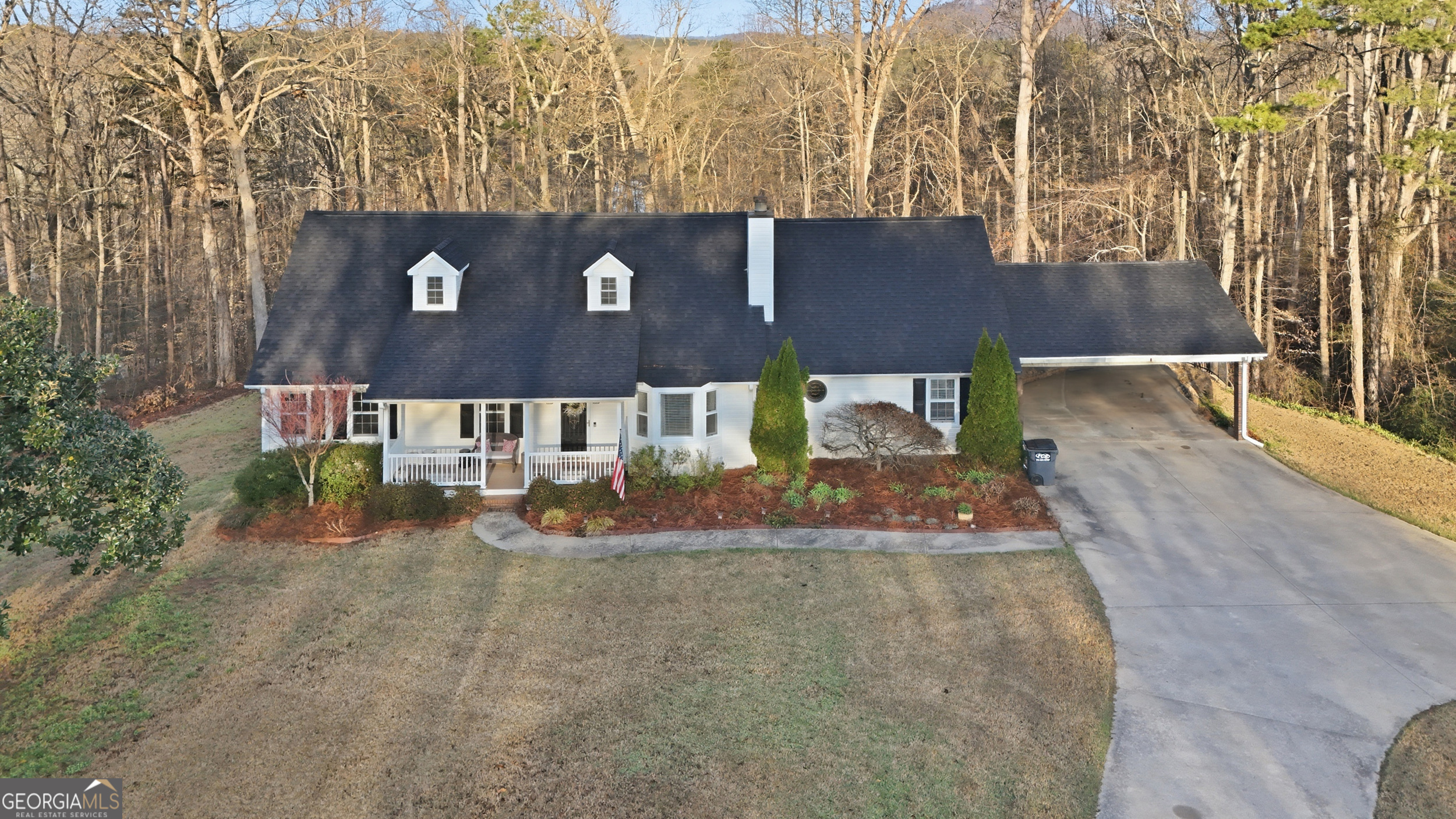 81 McMurray Road Toccoa, GA 30577 - Photo 47 of 50 an aerial view of a house with a yard and a garage