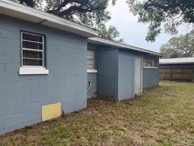 a backyard of a house