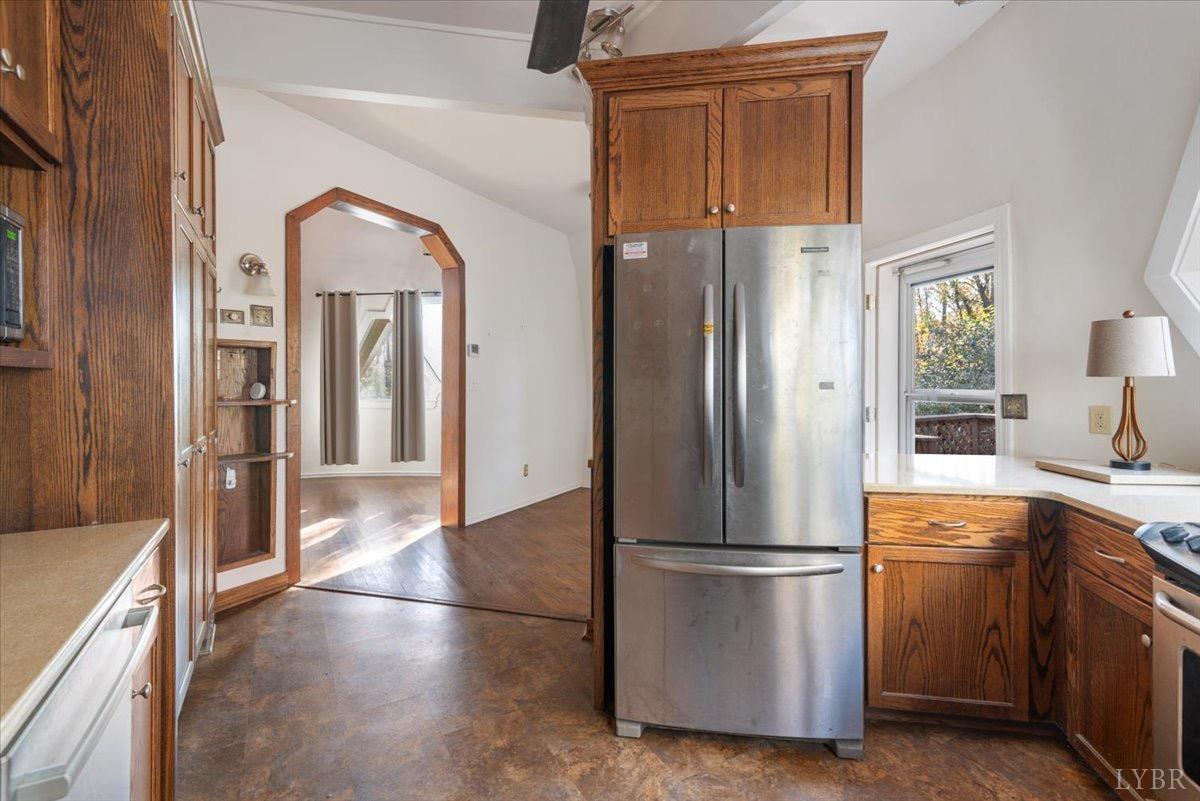 1052 Sardis Road Amherst, VA 24521 - Photo 18 of 46 a kitchen with stainless steel appliances a refrigerator and a sink