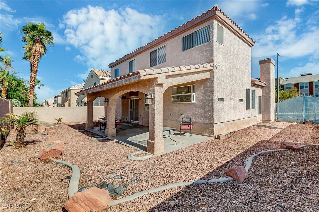 9156 Sapphire Point Avenue Las Vegas, NV 89147 - Photo 18 of 18 Rear view of house with stucco siding, a tiled roo