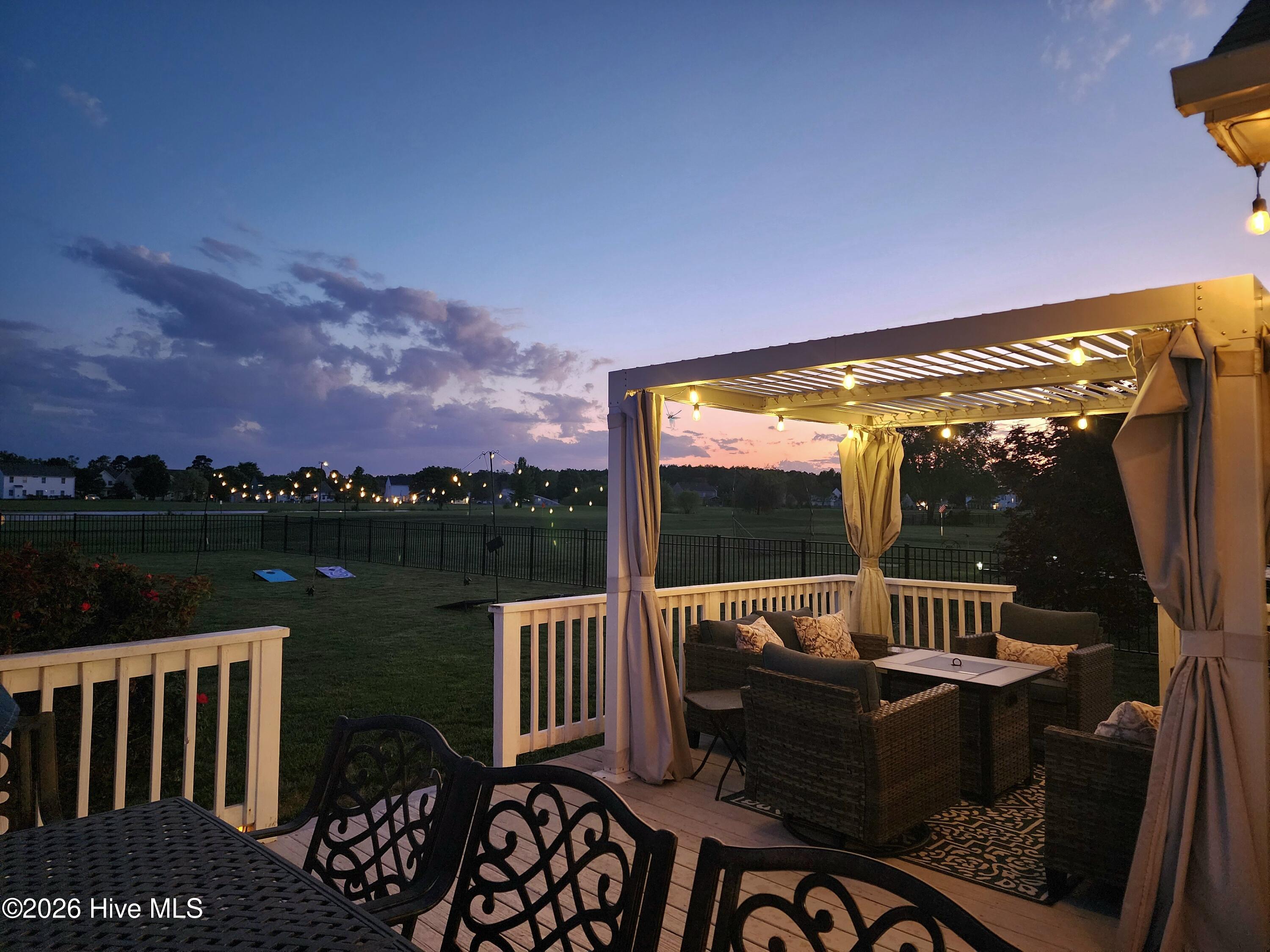 165 Green View Road Moyock, NC 27958 - Photo 38 of 60 Back Deck Views in the Evening