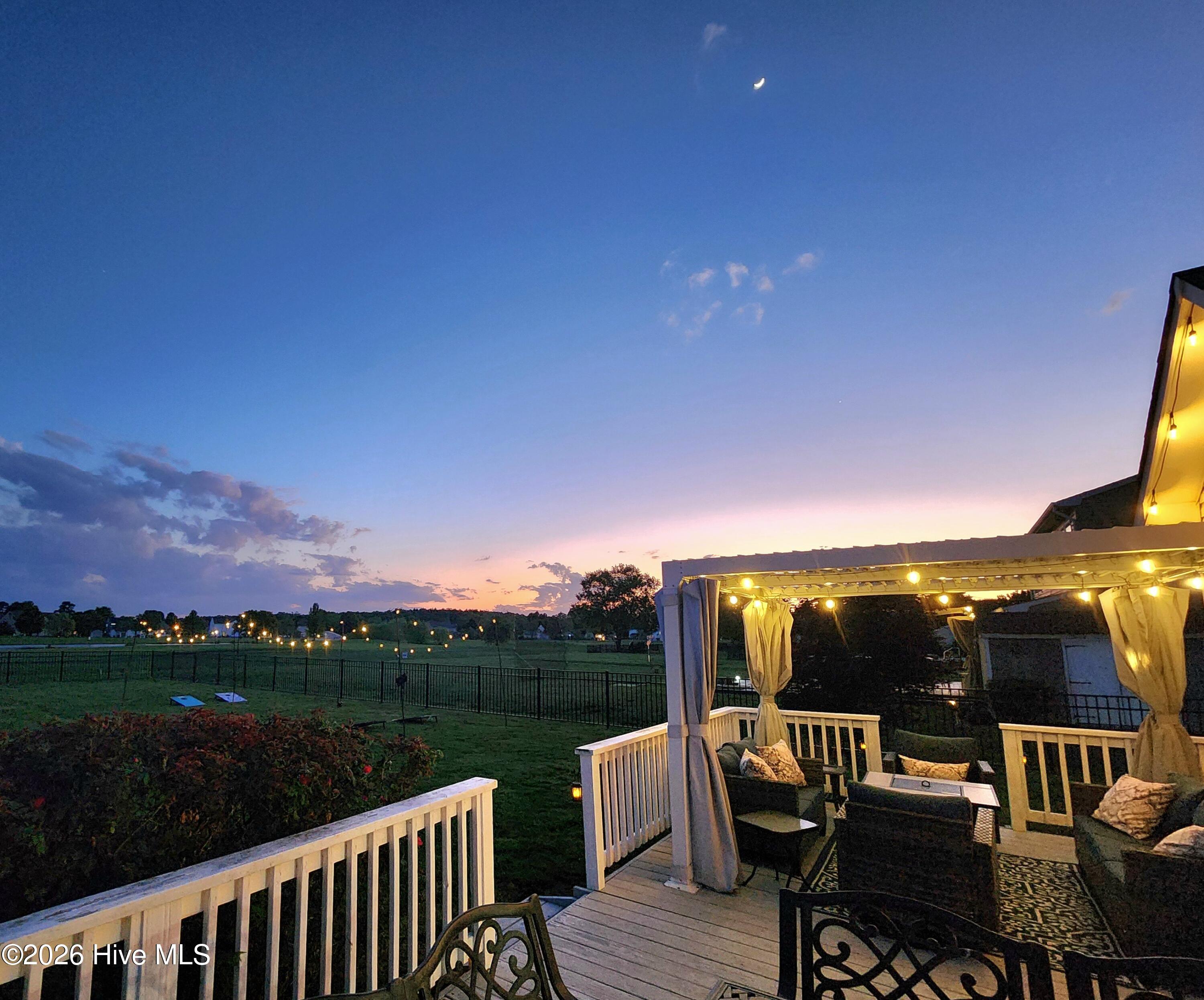 165 Green View Road Moyock, NC 27958 - Photo 39 of 60 Back Deck Views in the evening