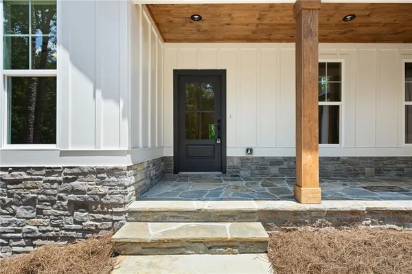a front view of a house