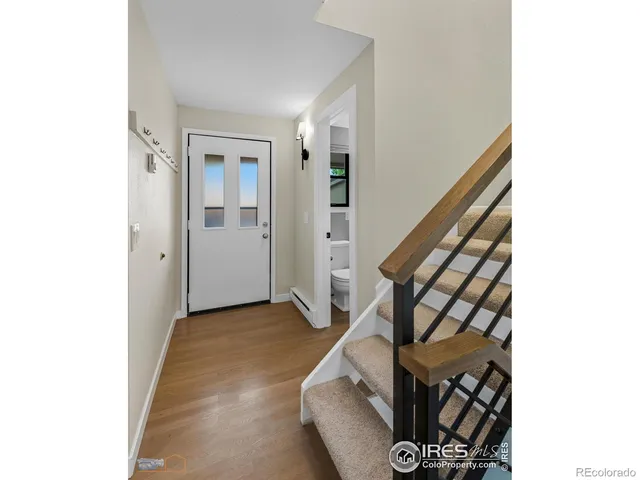 a view of an entryway with staircase