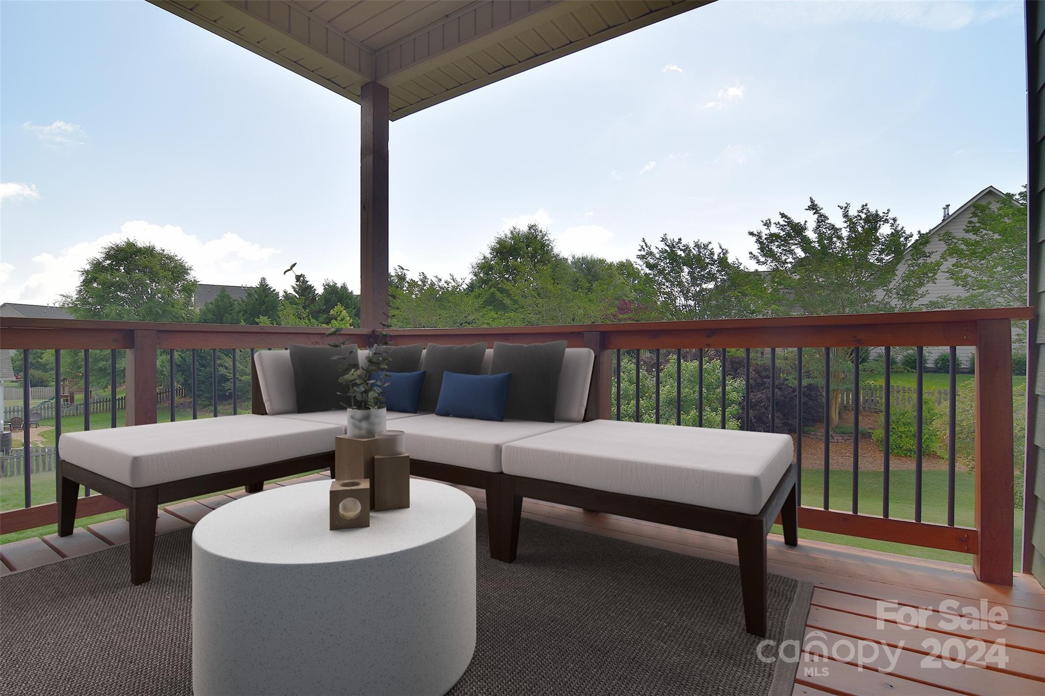 7004 Sedgewick Road Indian Trail, NC 28079 - Photo 17 of 38 a view of a patio with couches chairs and wooden floor