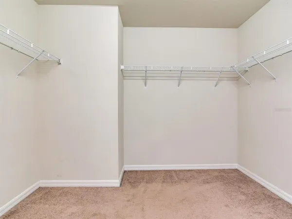 an empty room with closet