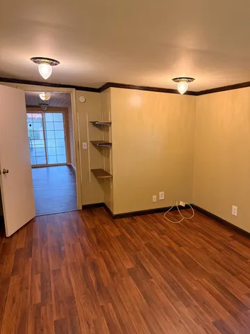 an empty room with a window