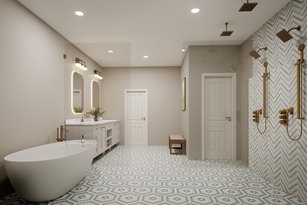 323 Commonwealth Avenue, Unit PH Boston, MA 02115 - Photo 5 of 9 a spacious bathroom with a bathtub and sink