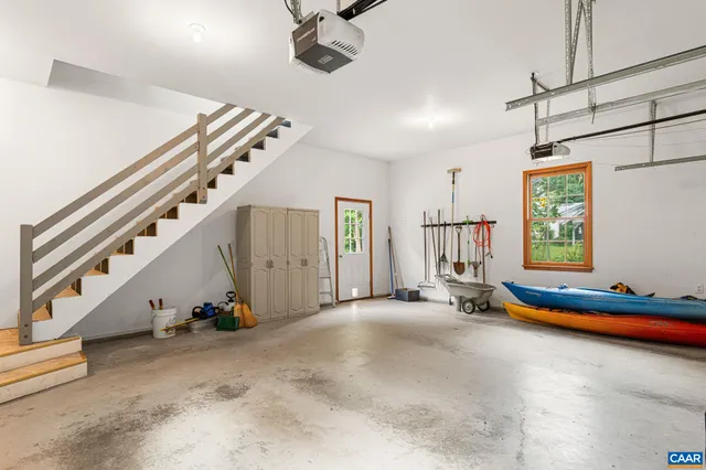 a view of a garden with a fountain