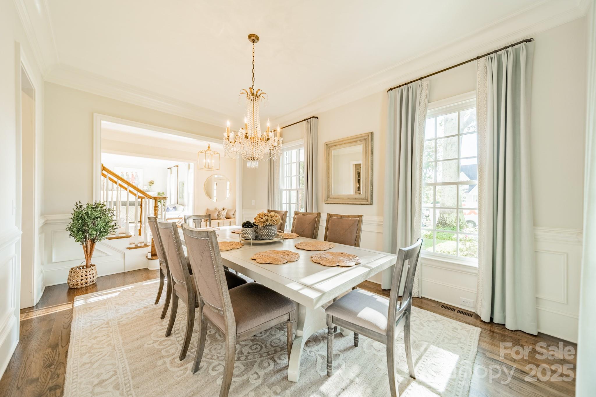 4141 Tyng Way Charlotte, NC 28211 - Photo 6 of 48 a view of a dining room with furniture window and wooden floor