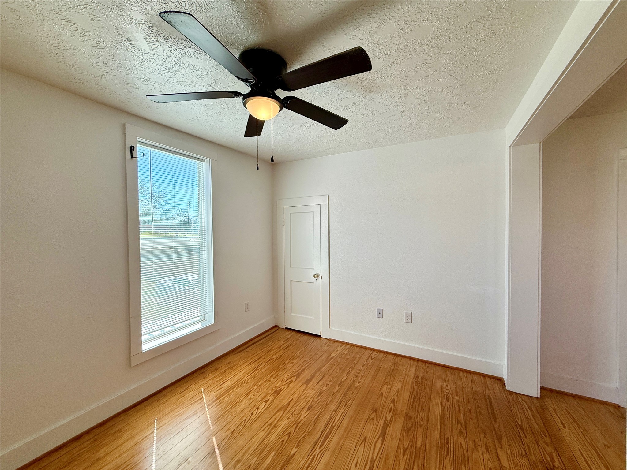 232 South Tesch Street, Unit 236 Bellville, TX 77418 - Photo 7 of 8 an empty room with wooden floor ceiling fan and windows