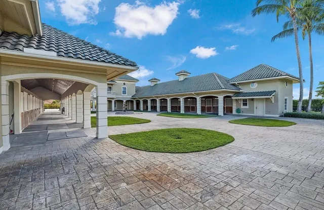 a view of outdoor space yard and swimming pool