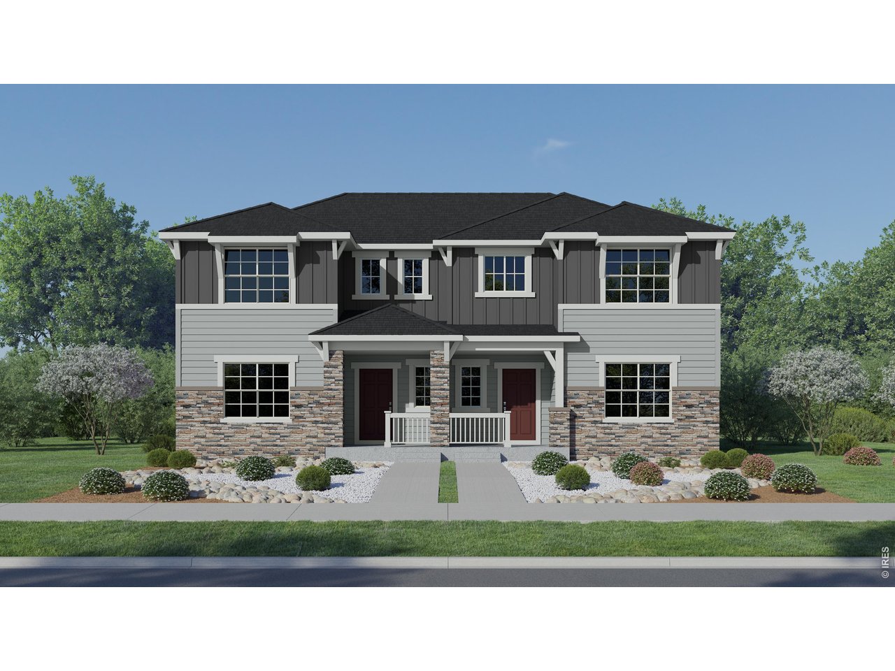 6419 Masked Lark Street Fort Collins, CO 80528 - Photo 1 of 3 a front view of a house with a yard