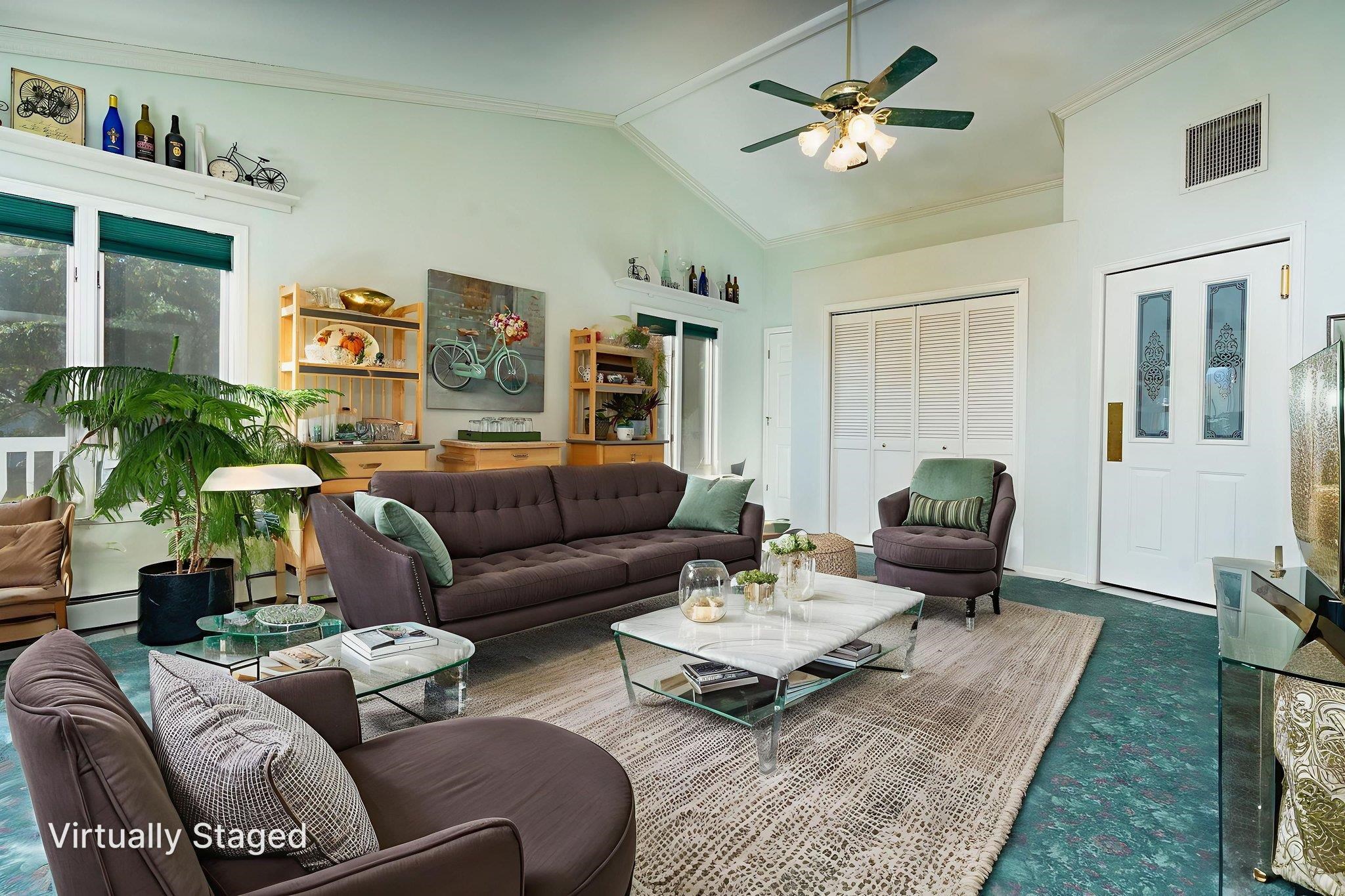 3587 G Road Palisade, CO 81526 - Photo 20 of 42 a living room with furniture and a chandelier