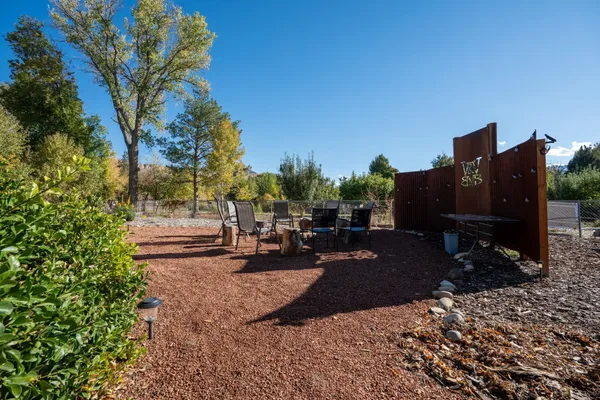 a view of a outdoor space with a patio