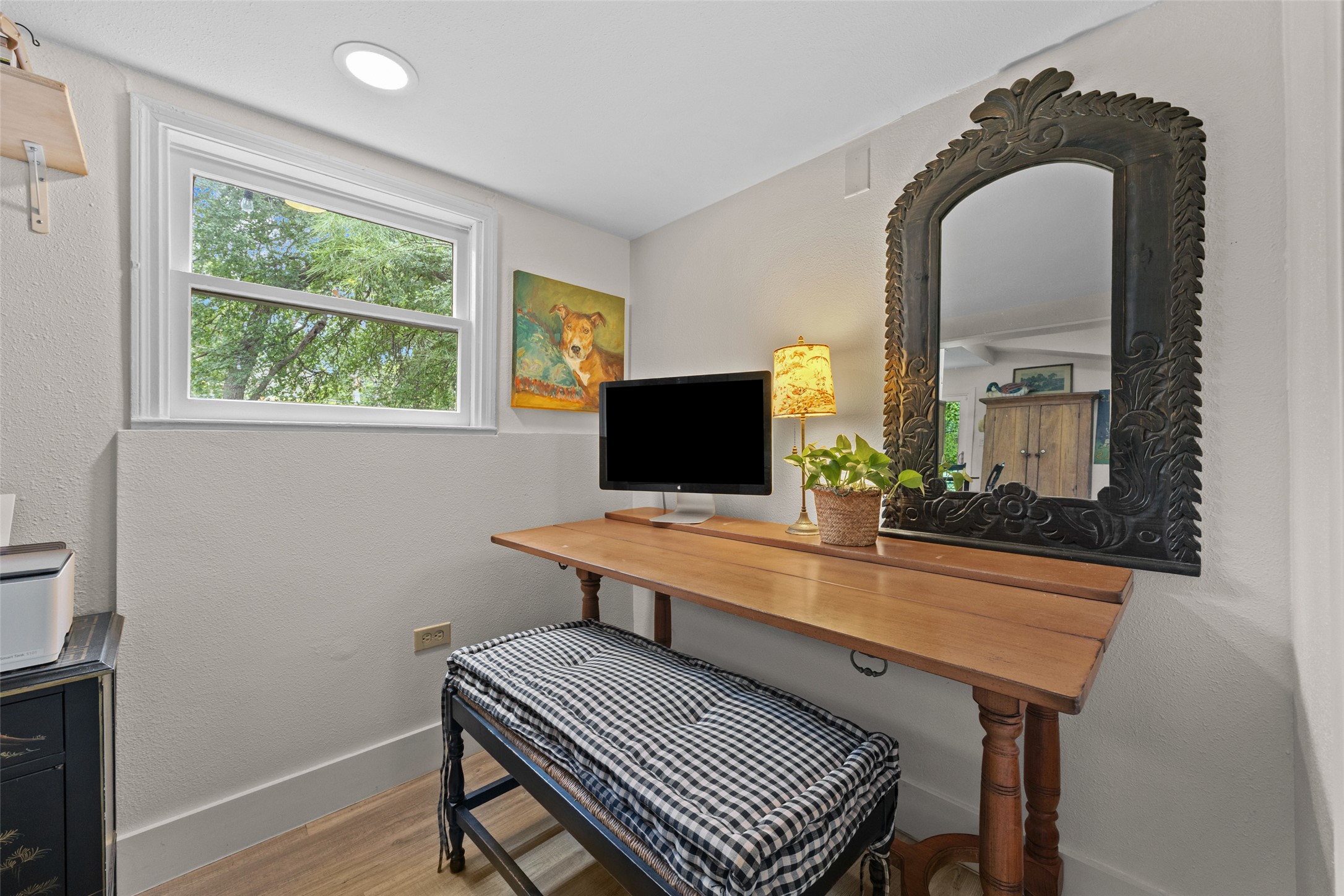 3302 Cherrywood Road Austin, TX 78722 - Photo 8 of 26 Perfectly positioned flex space can serve as a quaint office or studio. Complete with a perfectly placed window with an abundance of natural light.
