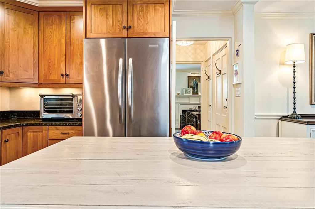 308 Maple Lane Sewickley, PA 15143 - Photo 22 of 40 a kitchen with stainless steel appliances kitchen island granite countertop a refrigerator and a sink