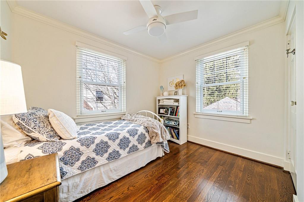 308 Maple Lane Sewickley, PA 15143 - Photo 35 of 40 a bedroom with a bed and wooden floor