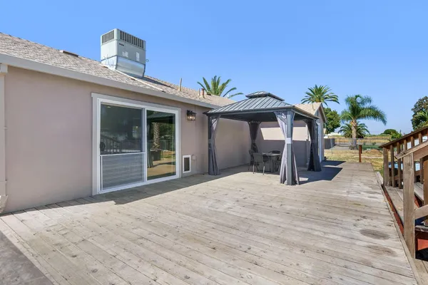 a view of a house with a wooden floor