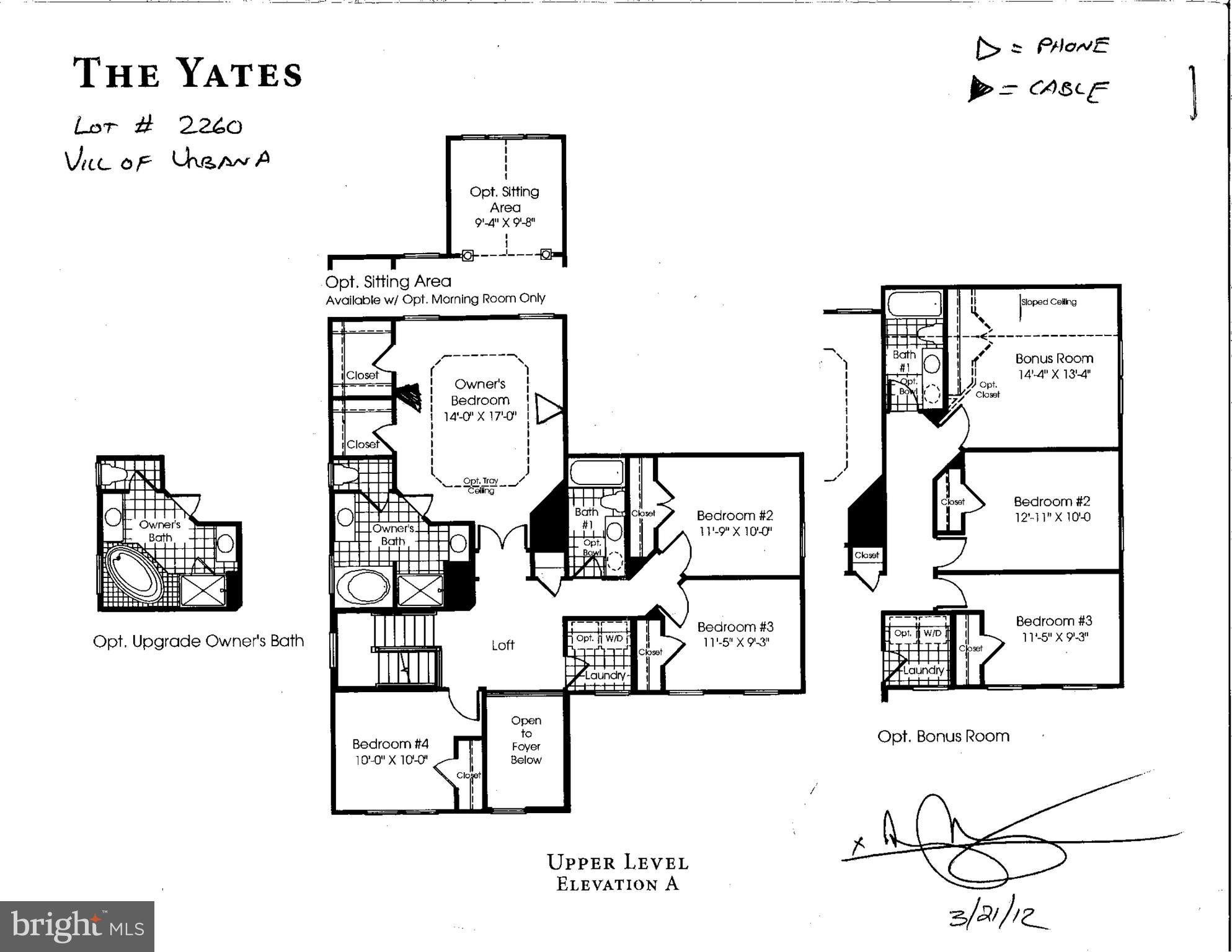 9162 Bealls Farm Road Frederick, MD 21704 - Photo 67 of 68 Floor plan - Upper Level w/upgraded options