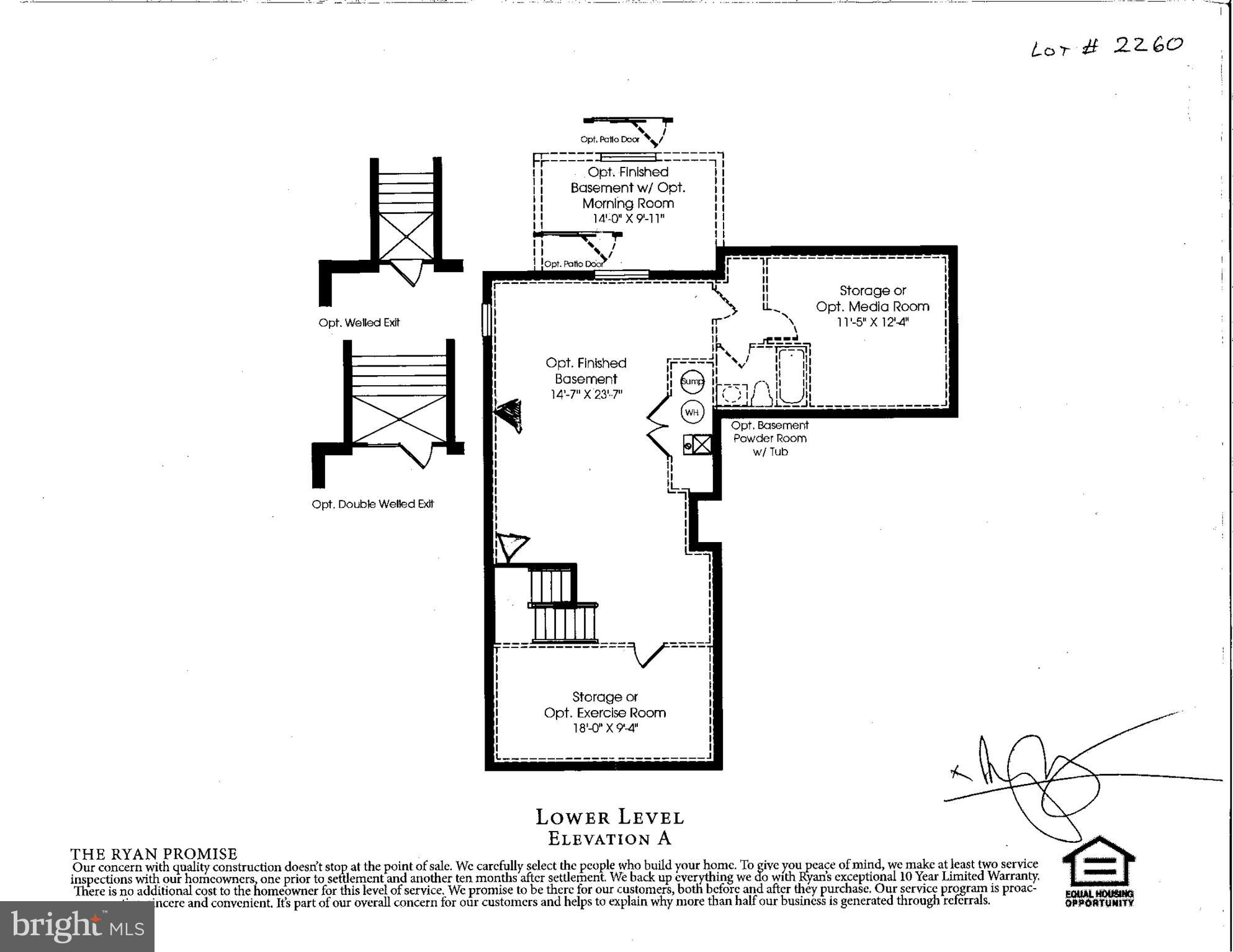 9162 Bealls Farm Road Frederick, MD 21704 - Photo 68 of 68 Floor plan - Lower Level w/upgraded options