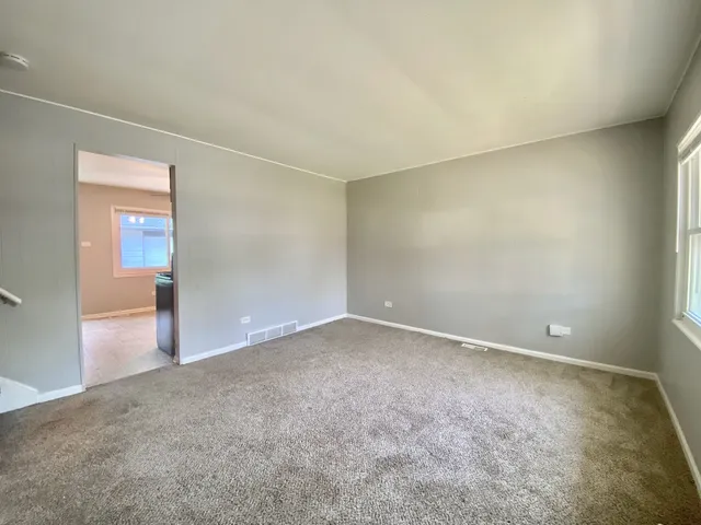 an empty room with an entryway