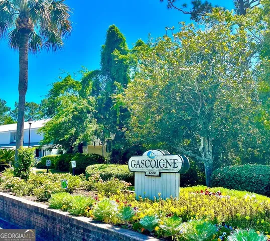 a front view of a garden