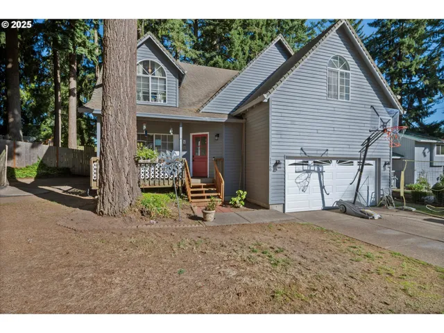 a view of a house with a patio